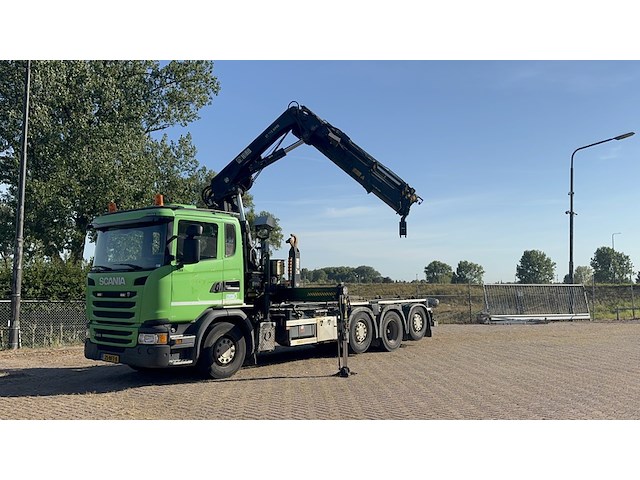 Vrachtwagen, scania, 8x2, g410 met laadkraan hiab xs 288 hipro en haakarm, 2015 - afbeelding 47 van  56