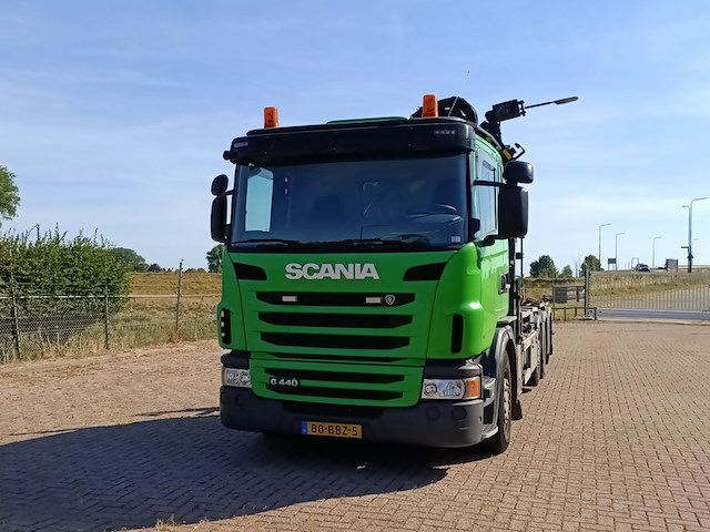 Vrachtwagen, scania, 8x2, g440 met laadkraan hiab xs 288 hipro en haakarm, 2013 - afbeelding 45 van  46