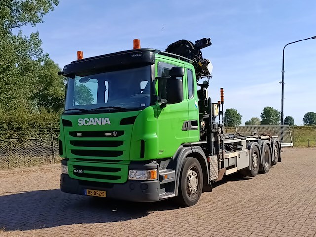 Vrachtwagen, scania, 8x2, g440 met laadkraan hiab xs 288 hipro en haakarm, 2013 - afbeelding 46 van  46
