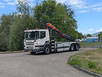 Vrachtwagen, scania, p340, 2014, met autolaadkraan, palfinger pk 26002 eh en containersysteem, vdl s-21-5900 - afbeelding 1 van  57