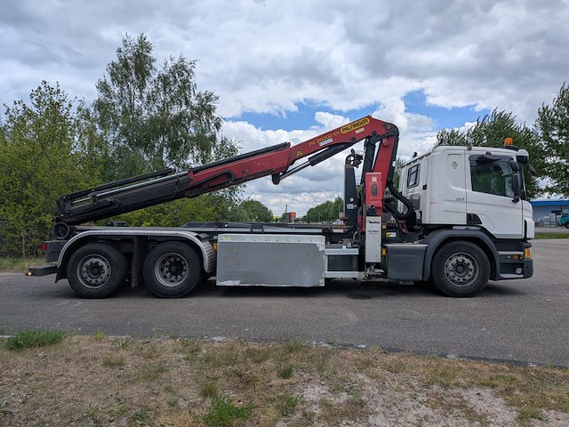 Vrachtwagen, scania, p340, 2014, met autolaadkraan, palfinger pk 26002 eh en containersysteem, vdl s-21-5900 - afbeelding 54 van  57