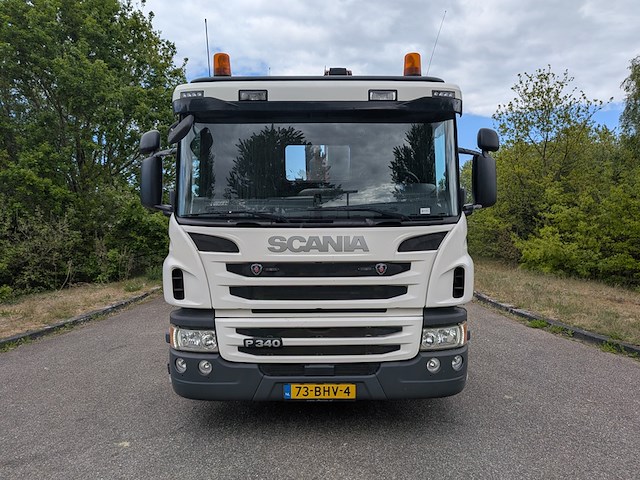 Vrachtwagen, scania, p340, 2014, met autolaadkraan, palfinger pk 26002 eh en containersysteem, vdl s-21-5900 - afbeelding 56 van  57
