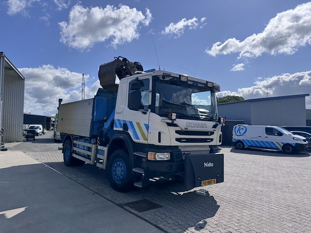 Vrachtwagen, scania, p360 4x4 met palfinger m1202 kraan en 3-zijdig kipsysteem, 2013 - afbeelding 47 van  47