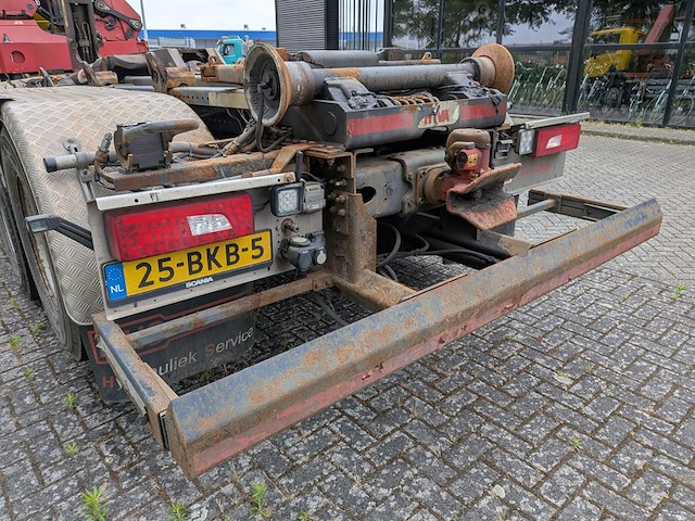 Vrachtwagen, scania, p450, 2017, met autolaadkraan, hmf 2120 en haakarmsysteem, hyva - afbeelding 7 van  39