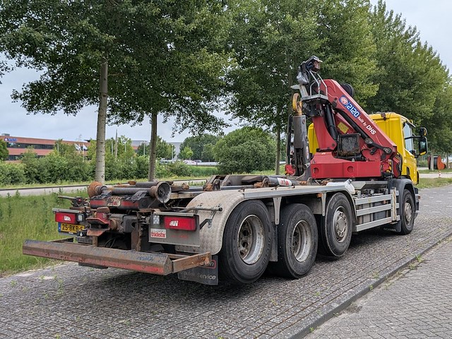 Vrachtwagen, scania, p450, 2017, met autolaadkraan, hmf 2120 en haakarmsysteem, hyva - afbeelding 36 van  39