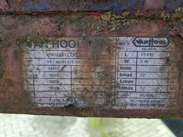 Vrachtwagen trailer van hool, 3b2014, bouwjaar 2002 - afbeelding 4 van  22
