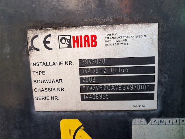 Vrachtwagen, volvo, fe s 4x2r, 2008, met kraan, hiab 144ds-2 hiduo - afbeelding 9 van  56