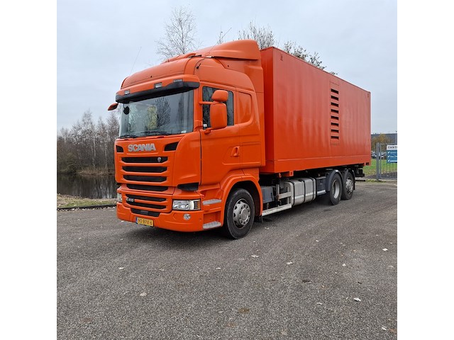 Vrachtwagen voorzien van hogedruk waterstraalmachine, scania, r410, oranje, 2016 - afbeelding 12 van  65