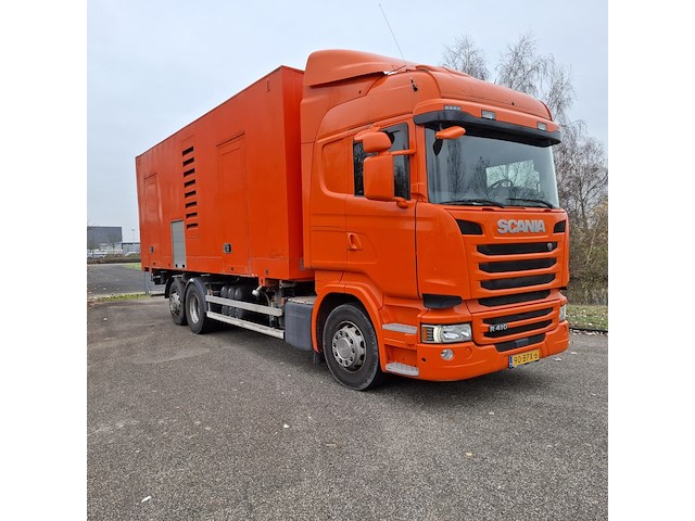 Vrachtwagen voorzien van hogedruk waterstraalmachine, scania, r410, oranje, 2016 - afbeelding 34 van  65