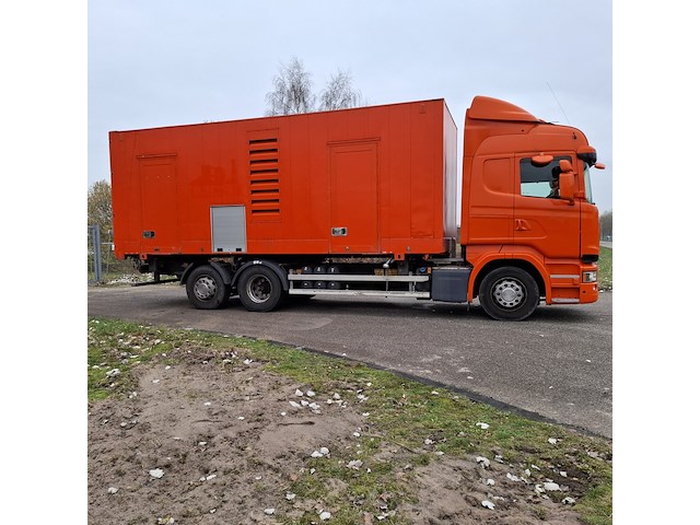Vrachtwagen voorzien van hogedruk waterstraalmachine, scania, r410, oranje, 2016 - afbeelding 45 van  65