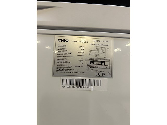 Vrieskist 142 liter chiq, fcf142de - afbeelding 5 van  5