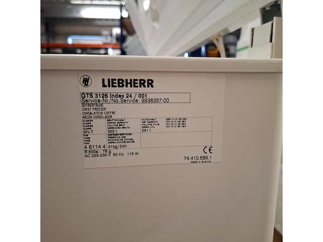 Vrieskist a++, liebherr, gts3126 - afbeelding 7 van  8