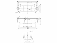 Vrijstaand bad gino - 160cm - afbeelding 4 van  4