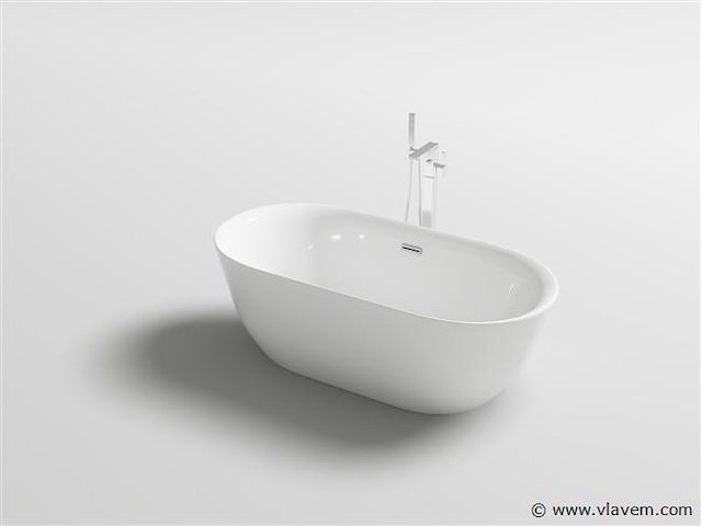 Vrijstaand bad wit - 170x80x60cm - incl. drain & sifon - afbeelding 1 van  4