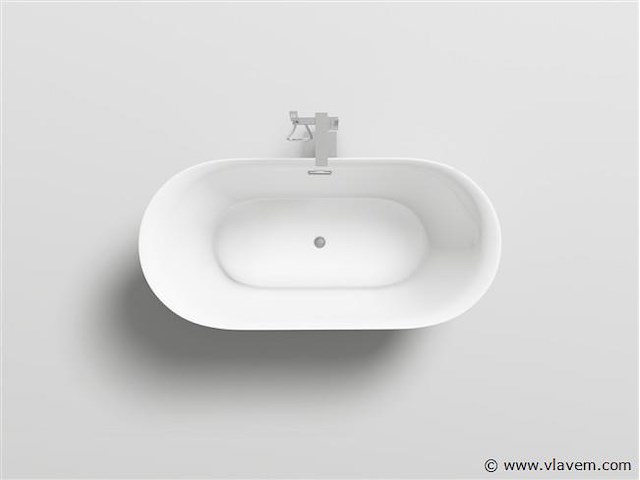 Vrijstaand bad wit - 170x80x60cm - incl. drain & sifon - afbeelding 3 van  4