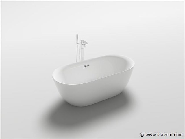 Vrijstaand bad wit - 170x80x60cm - incl. drain & sifon - afbeelding 4 van  4