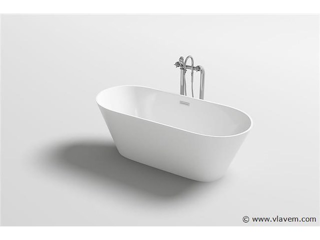Vrijstaand bad wit - 170x80x60cm - incl. pop up drain & sifon - afbeelding 1 van  4
