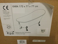 Vrijstaand bad, zonder poten, kara, 828953, wit - afbeelding 3 van  4