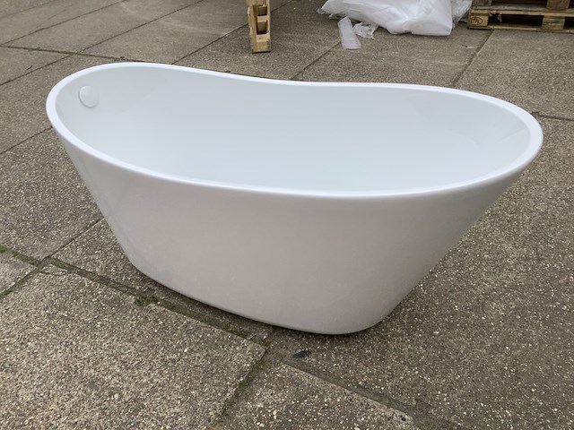 Vrijstaand ligbad 150x72 cm wb, trapeze 21.3685, wit - afbeelding 4 van  5