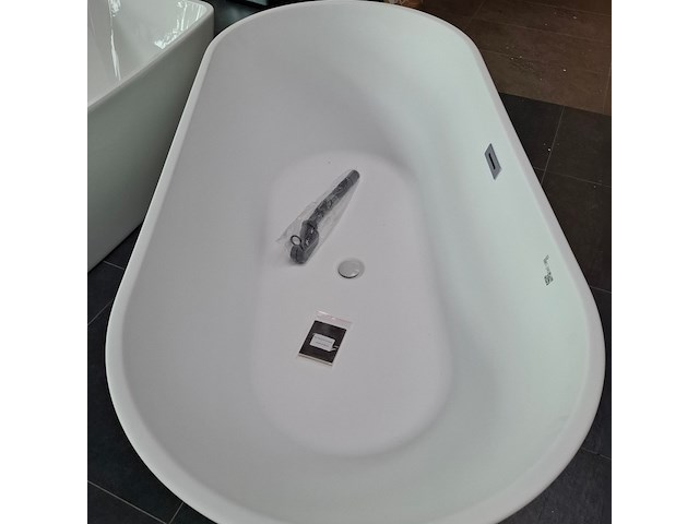 Vrijstaand ligbad blue label, joren, mat wit - afbeelding 6 van  8