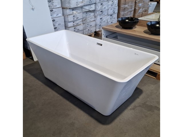 Vrijstaand ligbad, glans wit - afbeelding 1 van  5