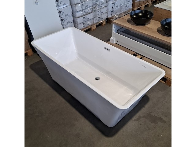 Vrijstaand ligbad, glans wit - afbeelding 2 van  5