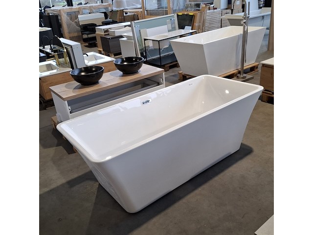 Vrijstaand ligbad, glans wit - afbeelding 3 van  5