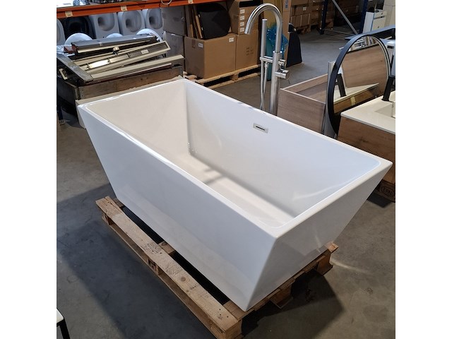 Vrijstaand ligbad, glans wit - afbeelding 5 van  5