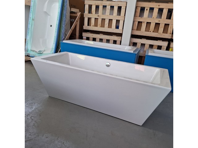 Vrijstaand ligbad glans wit - afbeelding 1 van  6