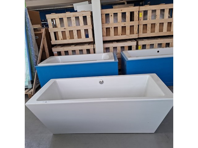 Vrijstaand ligbad glans wit - afbeelding 2 van  6