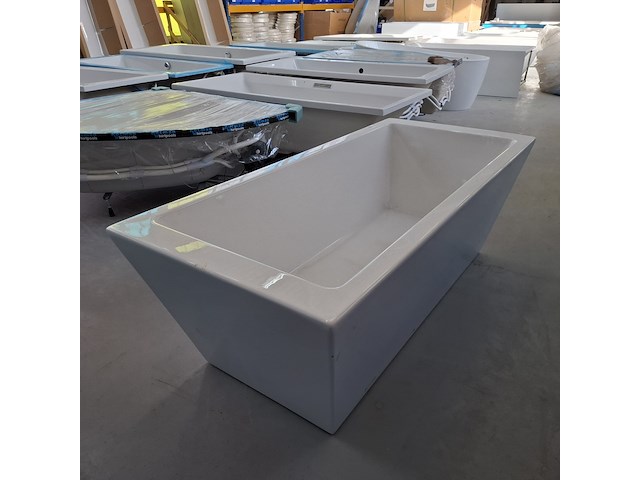 Vrijstaand ligbad glans wit - afbeelding 4 van  6