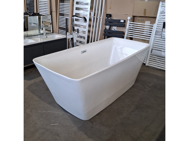 Vrijstaand ligbad, hoogglans wit - afbeelding 1 van  5