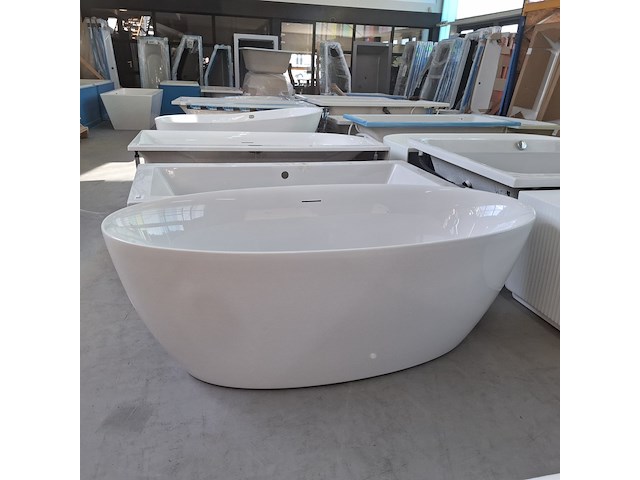 Vrijstaand ligbad riho, wit - afbeelding 2 van  7