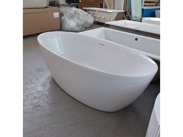 Vrijstaand ligbad riho, wit - afbeelding 3 van  7