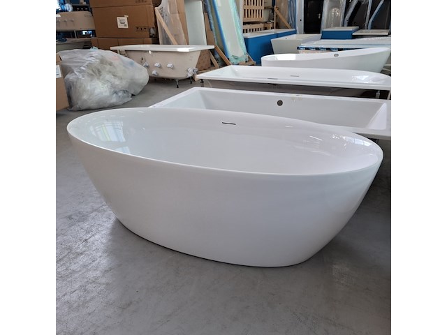 Vrijstaand ligbad riho, wit - afbeelding 4 van  7