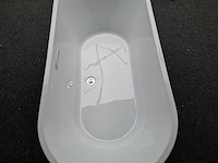 Vrijstaand ligbad, sanisupply, glans wit - afbeelding 4 van  6