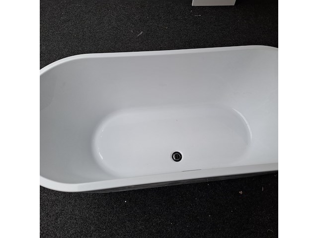 Vrijstaand ligbad, sanisupply, glans wit - afbeelding 6 van  6