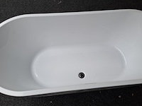 Vrijstaand ligbad, sanisupply, glans wit - afbeelding 6 van  6