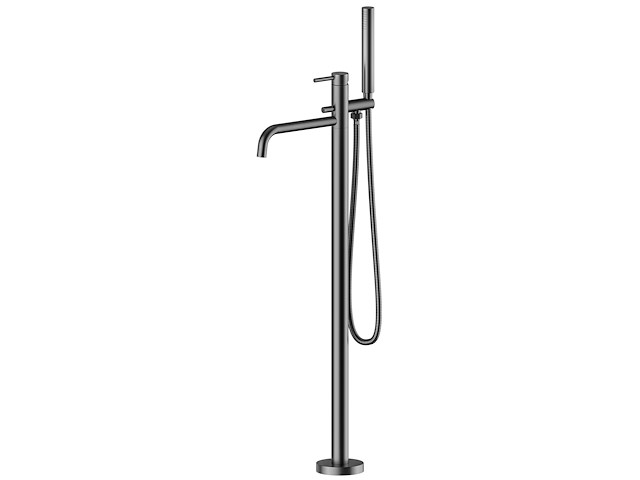 Vrijstaande badmengkraan, allibert, avery, gun metal - afbeelding 3 van  4