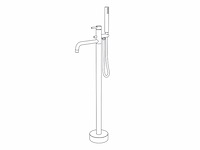 Vrijstaande badmengkraan, allibert, avery, gun metal - afbeelding 4 van  4