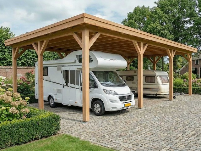 Vrijstaande camper/caravan-overkapping - 660x960x395 cm - afbeelding 1 van  1
