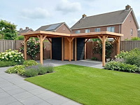 Vrijstaande hoekoverkapping met berging 1000x800x257cm - afbeelding 1 van  14