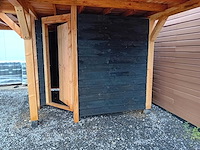 Vrijstaande hoekoverkapping met berging 1000x800x257cm - afbeelding 2 van  14