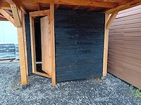 Vrijstaande hoekoverkapping met berging 1000x800x257cm - afbeelding 2 van  14
