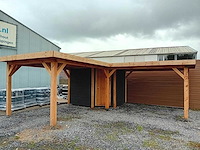 Vrijstaande hoekoverkapping met berging 600x600x257cm - afbeelding 6 van  12