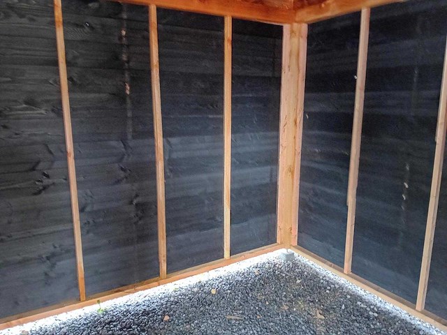 Vrijstaande hoekoverkapping met berging 600x600x257cm - afbeelding 11 van  12