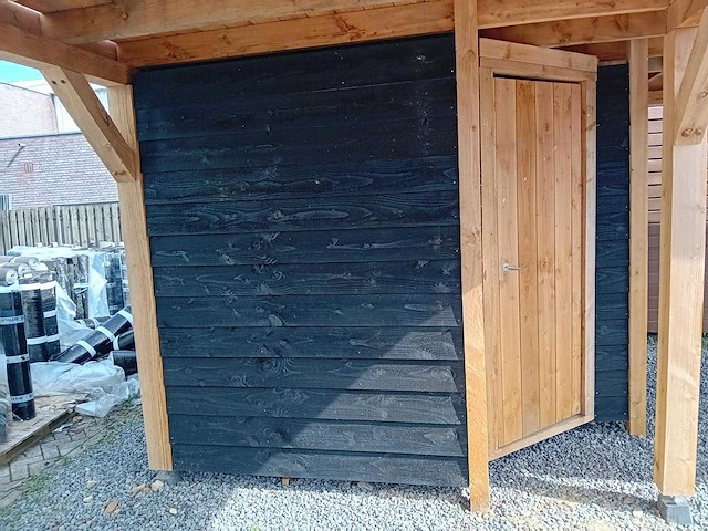 Vrijstaande hoekoverkapping met berging 600x600x257cm - afbeelding 13 van  13