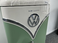 Vrijstaande retro koelkast met vriesvak etna, rbt1154gro, wit met groen - afbeelding 4 van  6