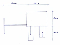 Vrijstaande speeltoren met schommel en glijbaan 410x300x200 cm - afbeelding 8 van  8
