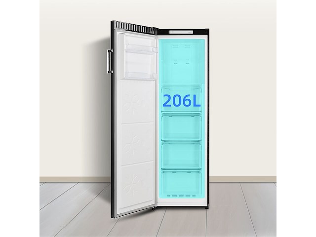 Vrijstaande vriezer 206 liter met led display chiq, csd206neid - afbeelding 2 van  3